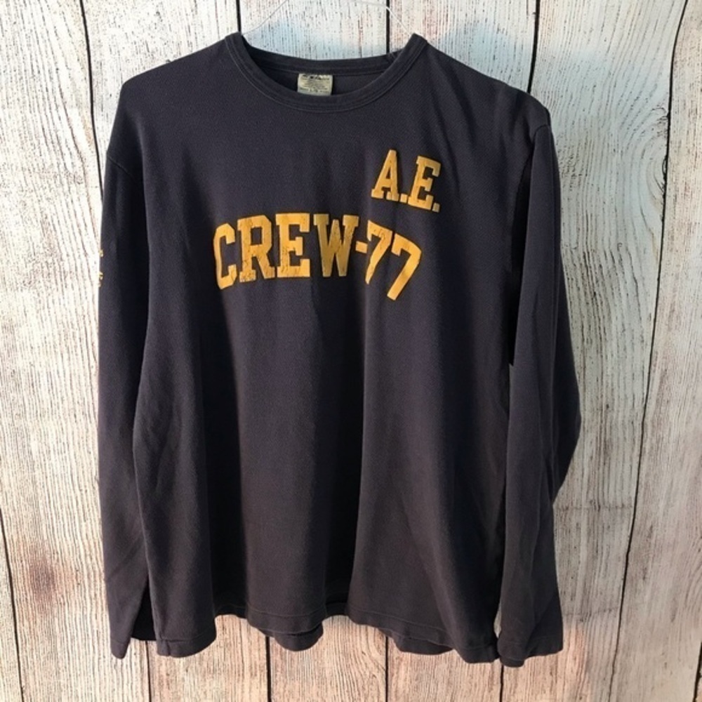 AE Outfitters heavy‎ long sleeve T shirt / Nvy Blue